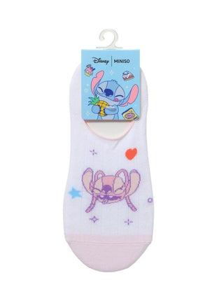 Disney Stitch Dinner Party Collection No-Show Socks (1 Pair)(Angel)