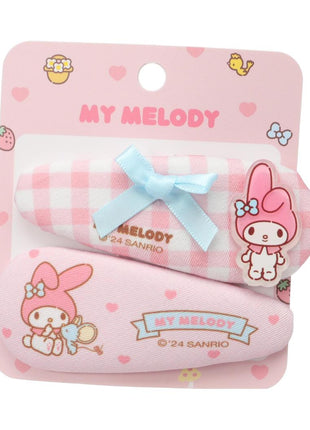 Sanrio characters Plaid Series Hair Clips (2 pcs)