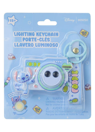 Disney Stitch Dinner Party Collection Camera Shaped Lighting Keychain