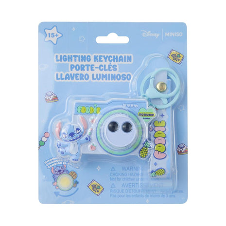 Disney Stitch Dinner Party Collection Camera Shaped Lighting Keychain