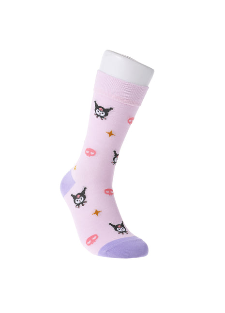 Sanrio characters Full Print Crew Socks (Kuromi)