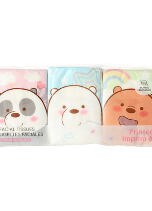 We Bare Bears Collection 4.0 Fragrance-free Facial Tissues with Prints (9 Sheets*9 packs)