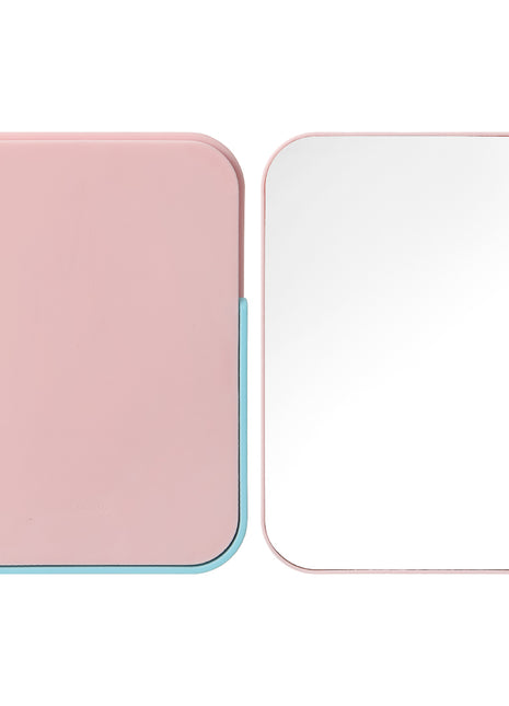 Square Dual-Use Vanity Mirror (Pink)
