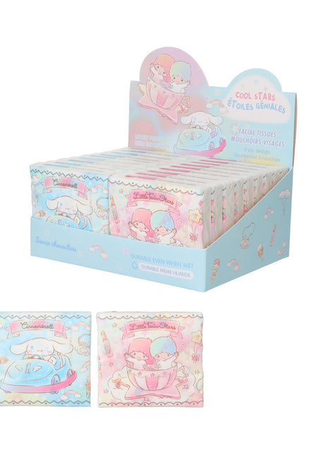 MINISO Sanrio Characters Printed Facial Tissues (Cool Stars, Pocket Pack, 40 Sheets)