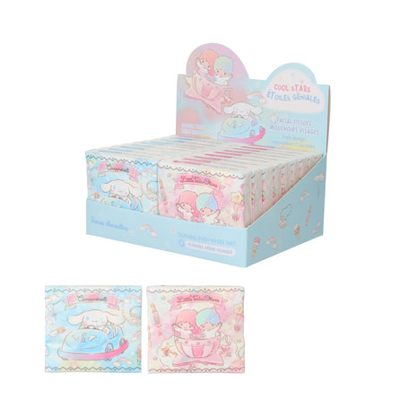 MINISO Sanrio Characters Printed Facial Tissues (Cool Stars, Pocket Pack, 40 Sheets)