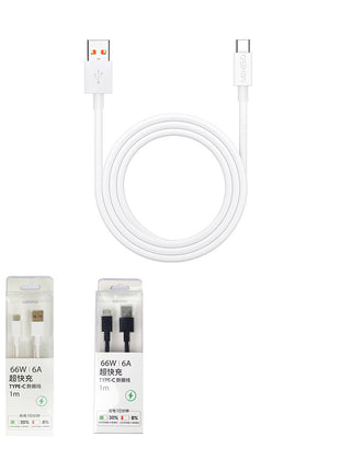 TPE Type-C Fast Charging Cable (1m, 6A)(White)