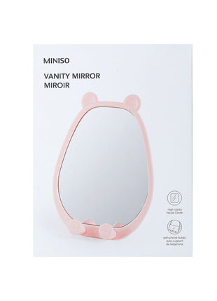 Lovely Bear Vanity Mirror with Phone Holder (Pink)