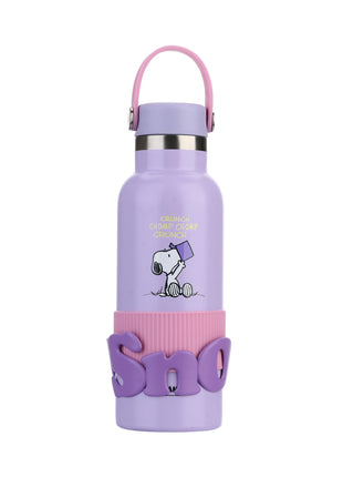 Snoopy Colorful Life Collection Insulated Bottle with Handle and Sleeve (500mL)(Purple)
