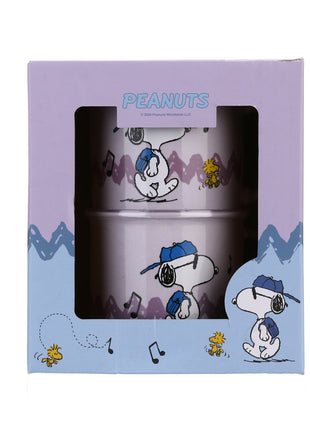 Snoopy Colorful Life Collection Ceramic Cup with Spoon (390mL, 2 pcs)(Purple)