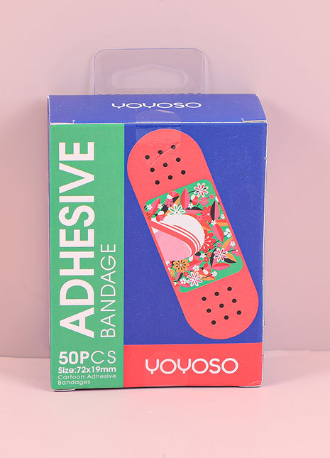 50 pieces of contrast series waterproof bandage