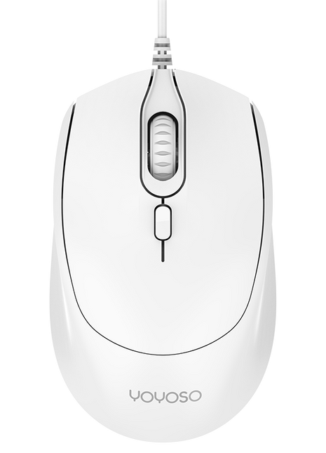 3600N Wired Business Office Mouse - White