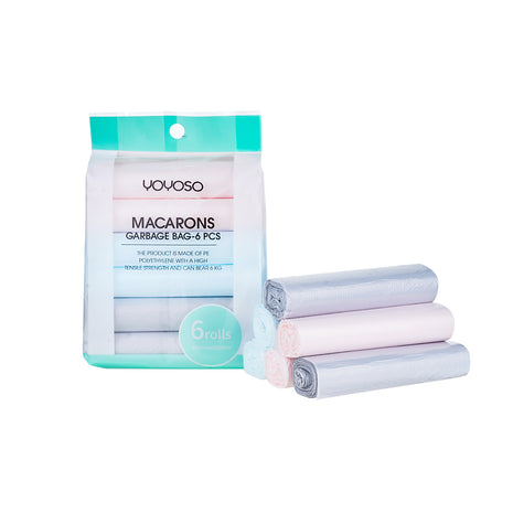 6 macaron garbage bags