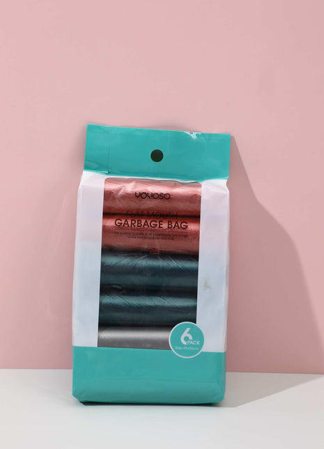 Heavy metal color 6 flat garbage bags