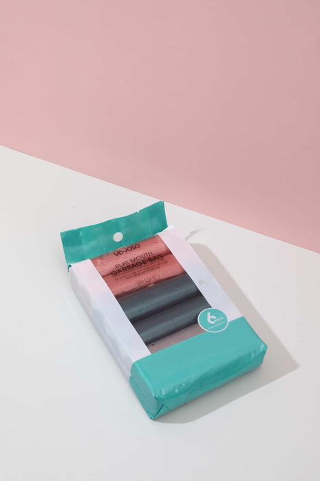 Heavy metal color 6 flat garbage bags