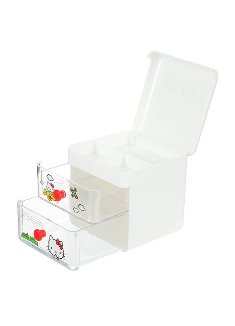 Sanrio Characters Desk Storage Case with Drawers (White)