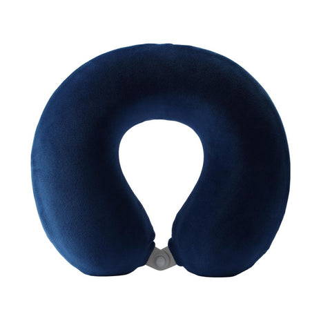 Solid Color Memory Foam U-Shaped Pillow (Navy)