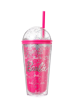 Barbie Collection Double Wall Plastic Tumbler with Straw (600mL)