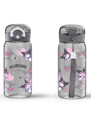 Sanrio characters Plastic Bottle with Strap (450mL)(Kuromi)