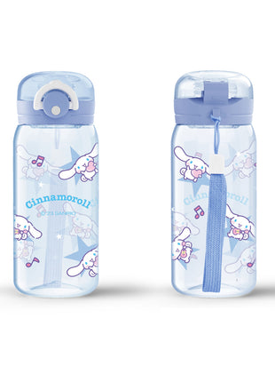 Sanrio characters Plastic Bottle with Strap (450mL)(Cinnamoroll)