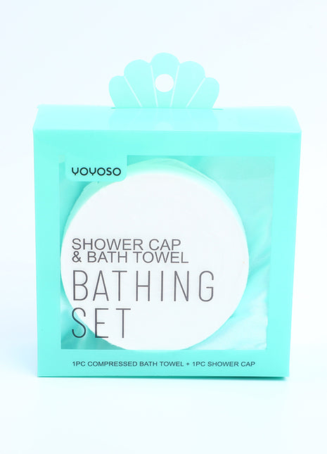 Bath set (shower cap + bath towel)