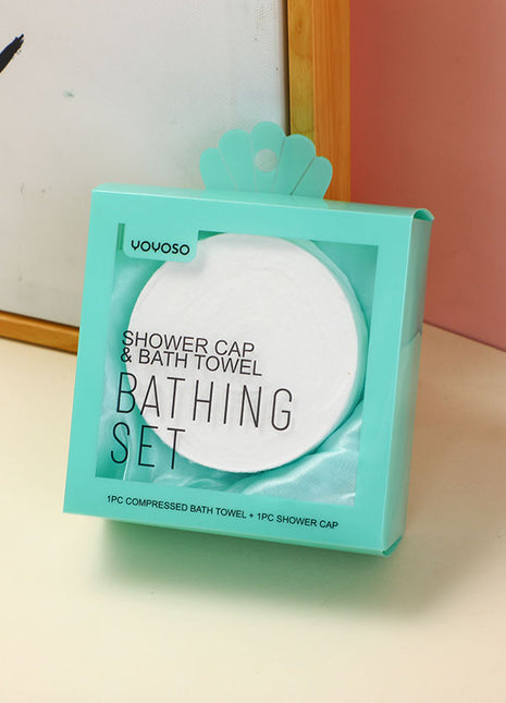 Bath set (shower cap + bath towel)
