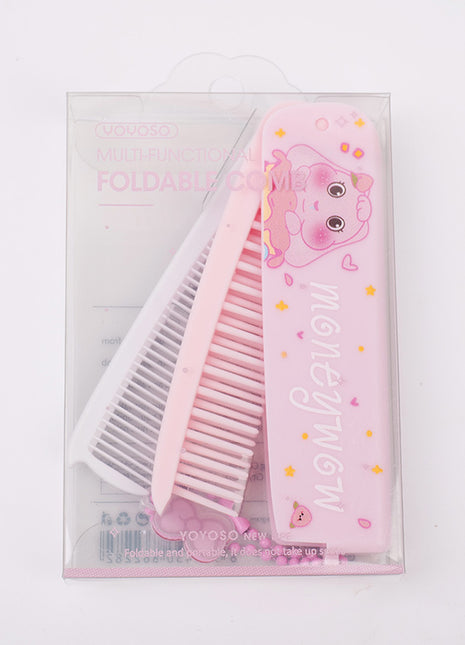 Multifunctional folding comb - pink
