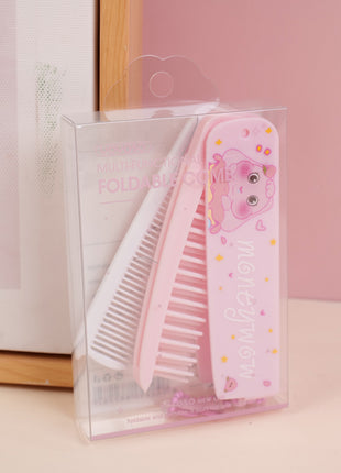 Multifunctional folding comb - pink