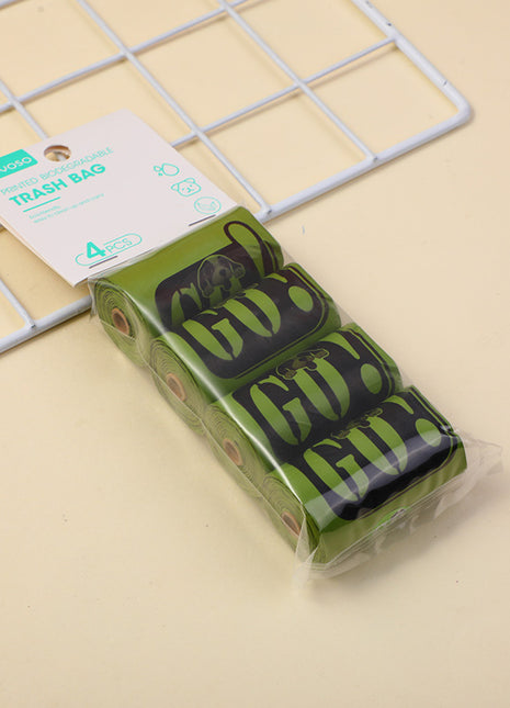 Print GO! Degradable garbage bags 4 pcs - green