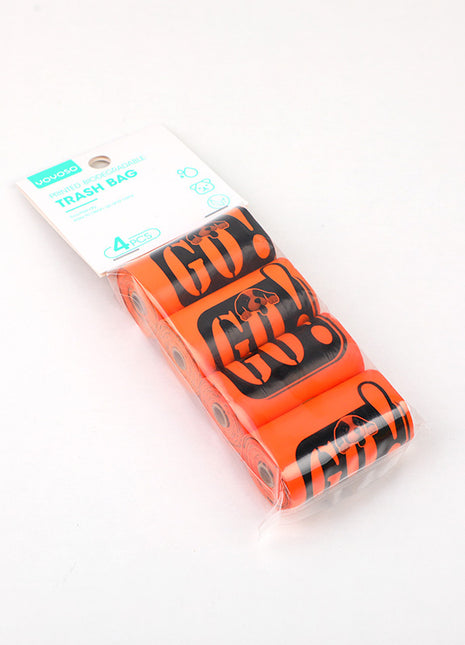 Print GO! 4 degradable garbage bags - orange