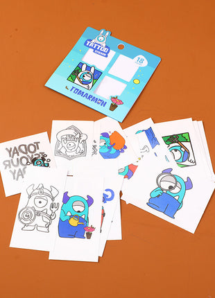 TOMARMON Tattoo Stickers - Orange Green