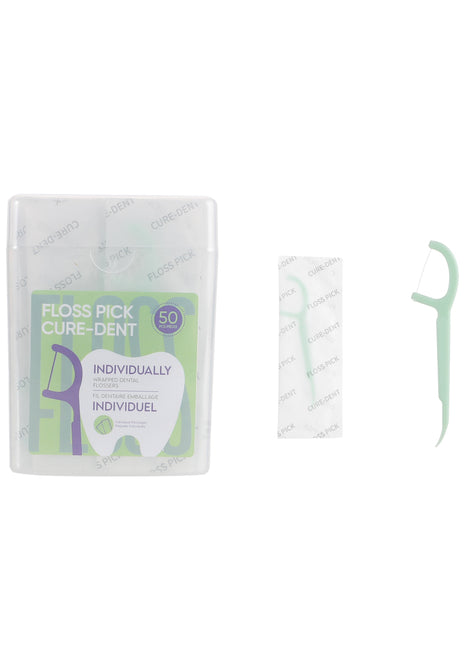 Individually Wrapped Smooth Mint Dental Flossers (50 pcs)