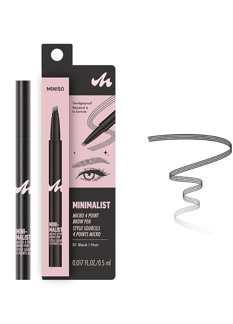 Minimalist Micro 4 Point Brow Pen(01 Black)