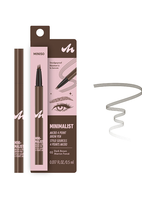 Minimalist Micro 4 Point Brow Pen (02 Dark Brown)