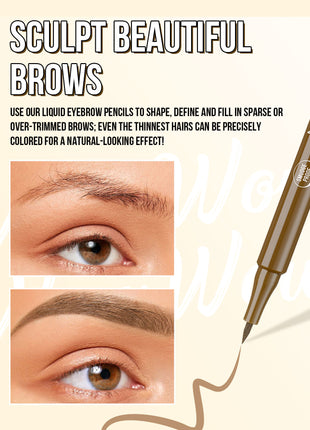 BROW CHICKA WOW WOW liquid eyebrow liner long lasting, 3 blondie