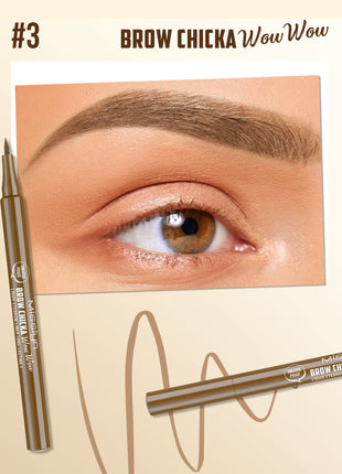 BROW CHICKA WOW WOW liquid eyebrow liner long lasting, 3 blondie