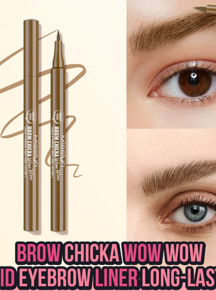 BROW CHICKA WOW WOW liquid eyebrow liner long lasting, 3 blondie