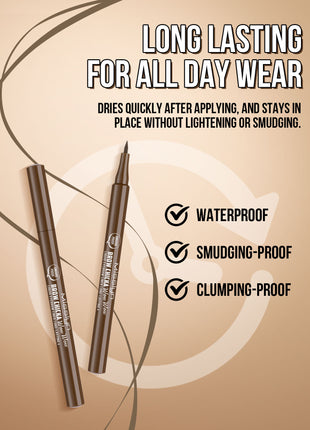 BROW CHICKA WOW WOW liquid eyebrow liner long lasting, 4 brownie