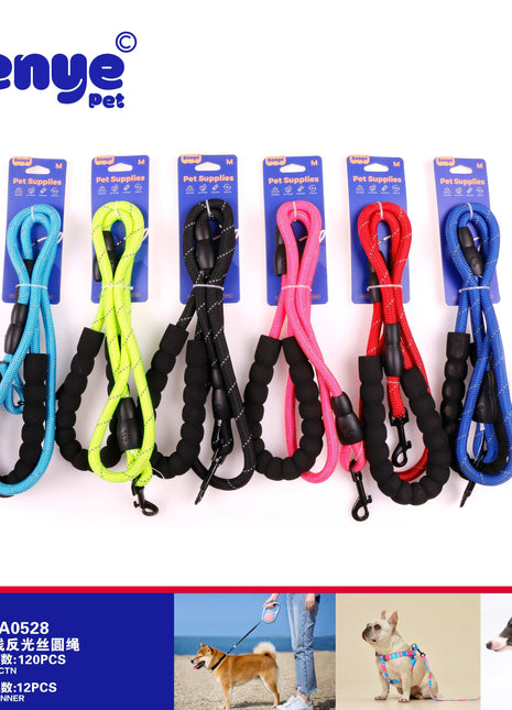 Single line reflective wire round rope