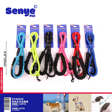 Single line reflective wire round rope