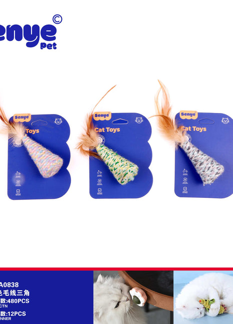 Two-color woolen triangle