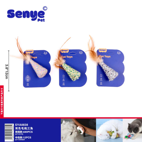 Two-color woolen triangle