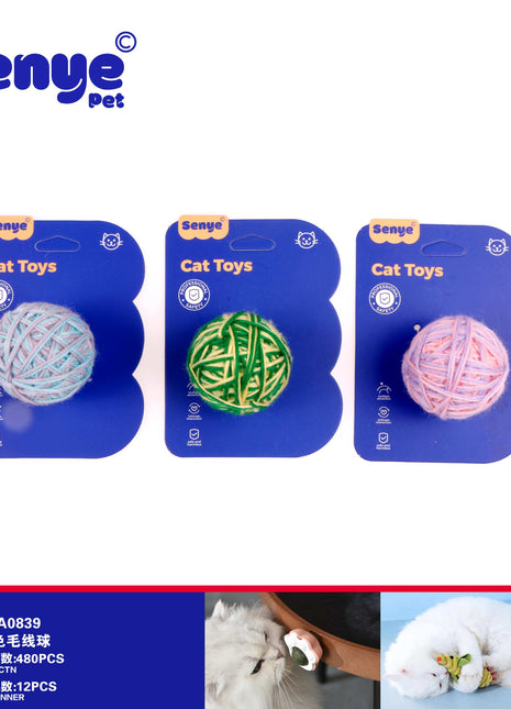 Two-color yarn balls