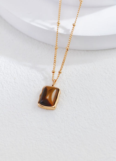 S925 Silver Tiger Eye Jewelry CE0158/D0465