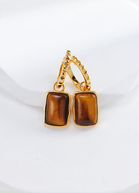 S925 Silver Tiger Eye Jewelry CE0158/D0465