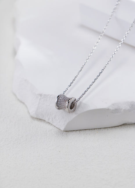 S925 Silver Zircon Inlaid Waist Necklace D0439