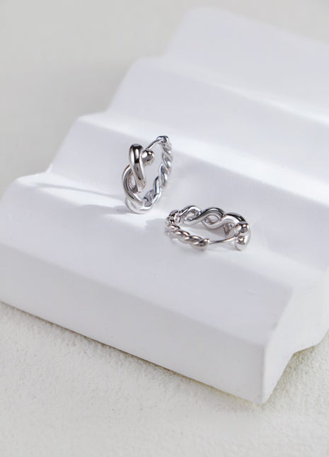 S925 Silver Twisted Earrings CE0233