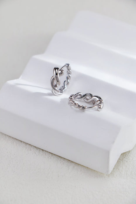 S925 Silver Twisted Earrings CE0233