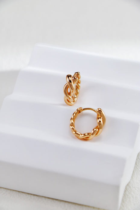 S925 Silver Twisted Earrings CE0233