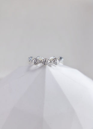 S925 Silver Small Shell Ring J0347