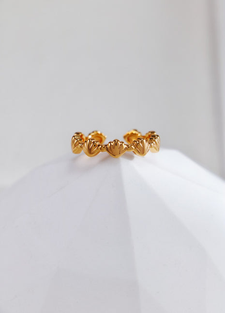 S925 Silver Small Shell Ring J0347